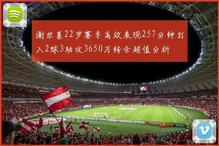 谢尔基22岁赛季高效表现257分钟打入2球3助攻3650万转会超值分析